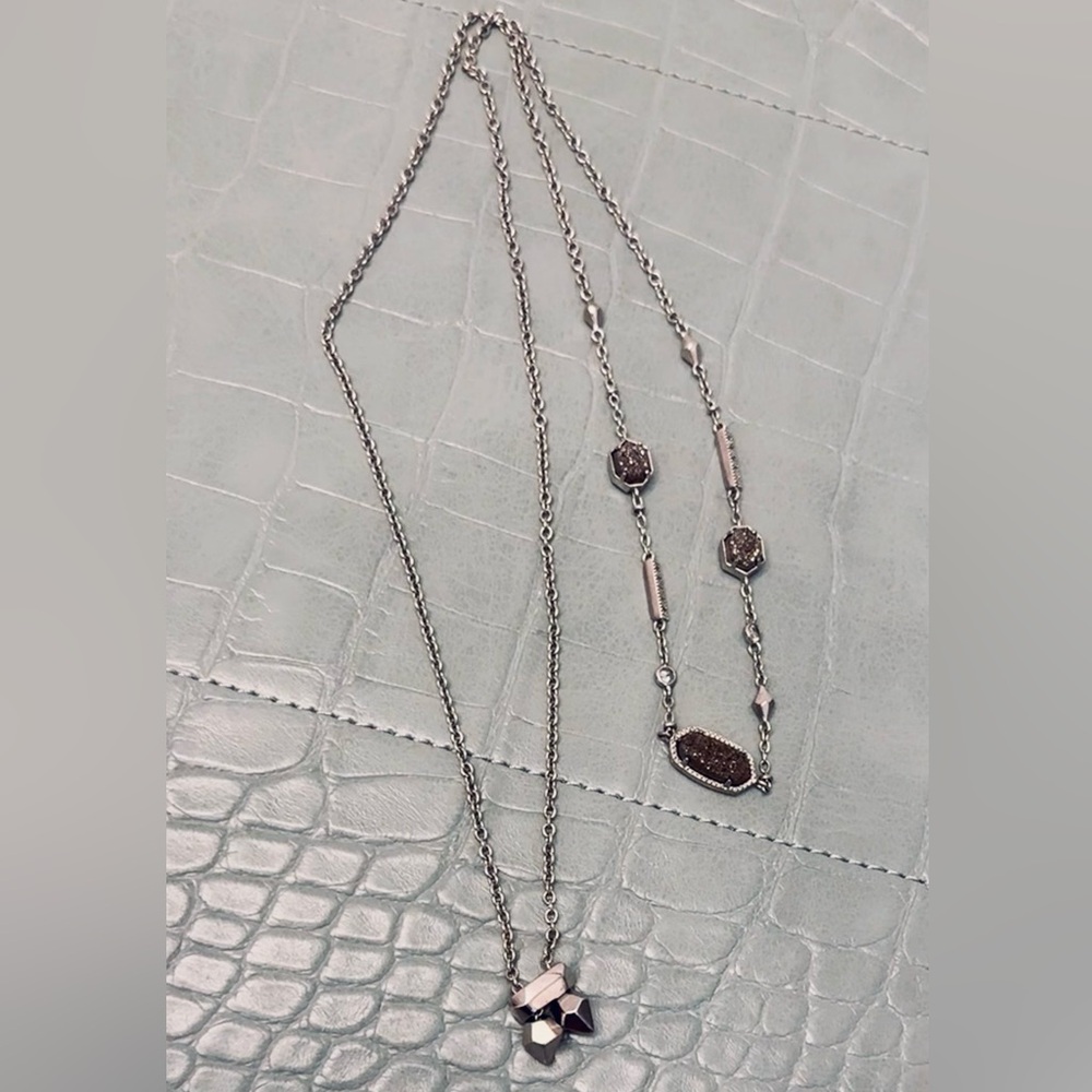 Kendra Scott Color Bar Emilie 3 Stone Strand Necklace